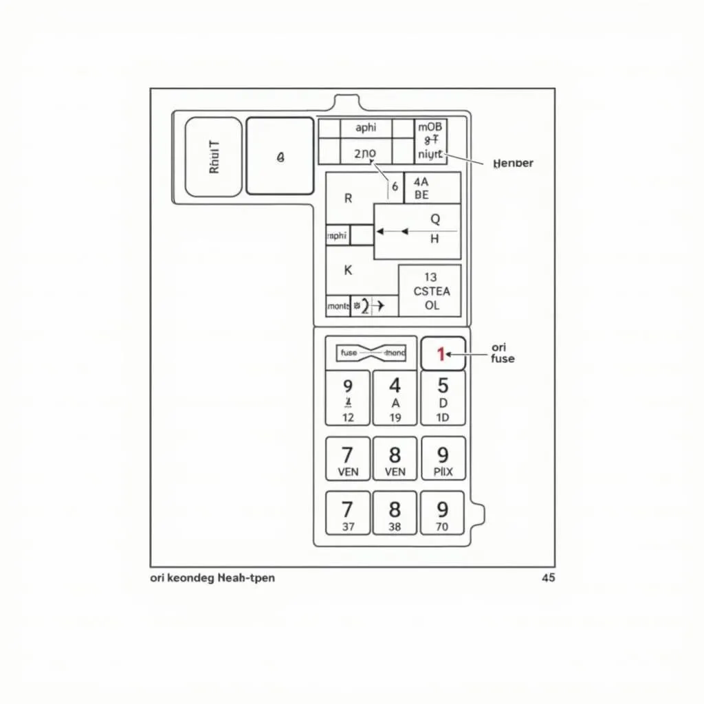 Schema der Sicherungskastenbelegung im Smart 453