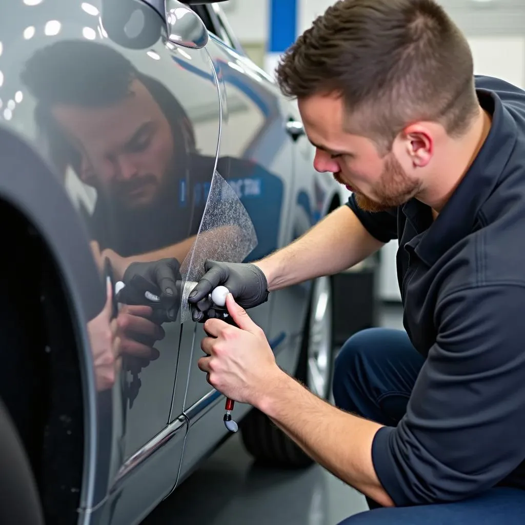 Montage des Skoda Türkantenschutzes