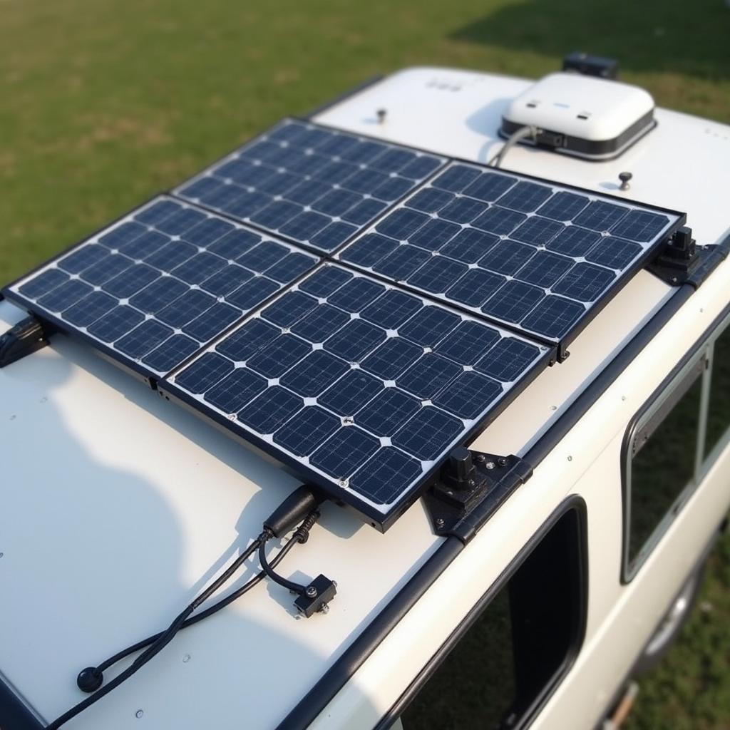 Solaranlage auf einem Wohnmobil