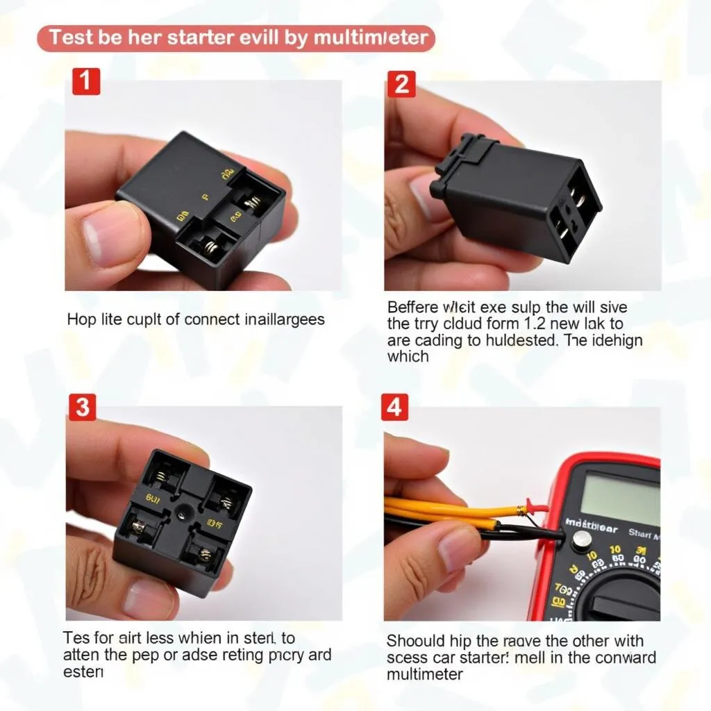 Prüfung eines Starterrelais mit einem Multimeter