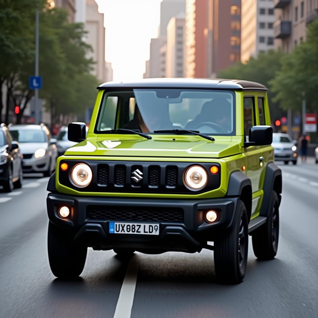 Suzuki Jimny im Stadtverkehr