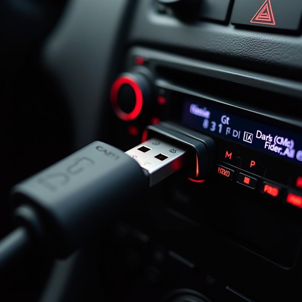 USB-Anschluss am Autoradio