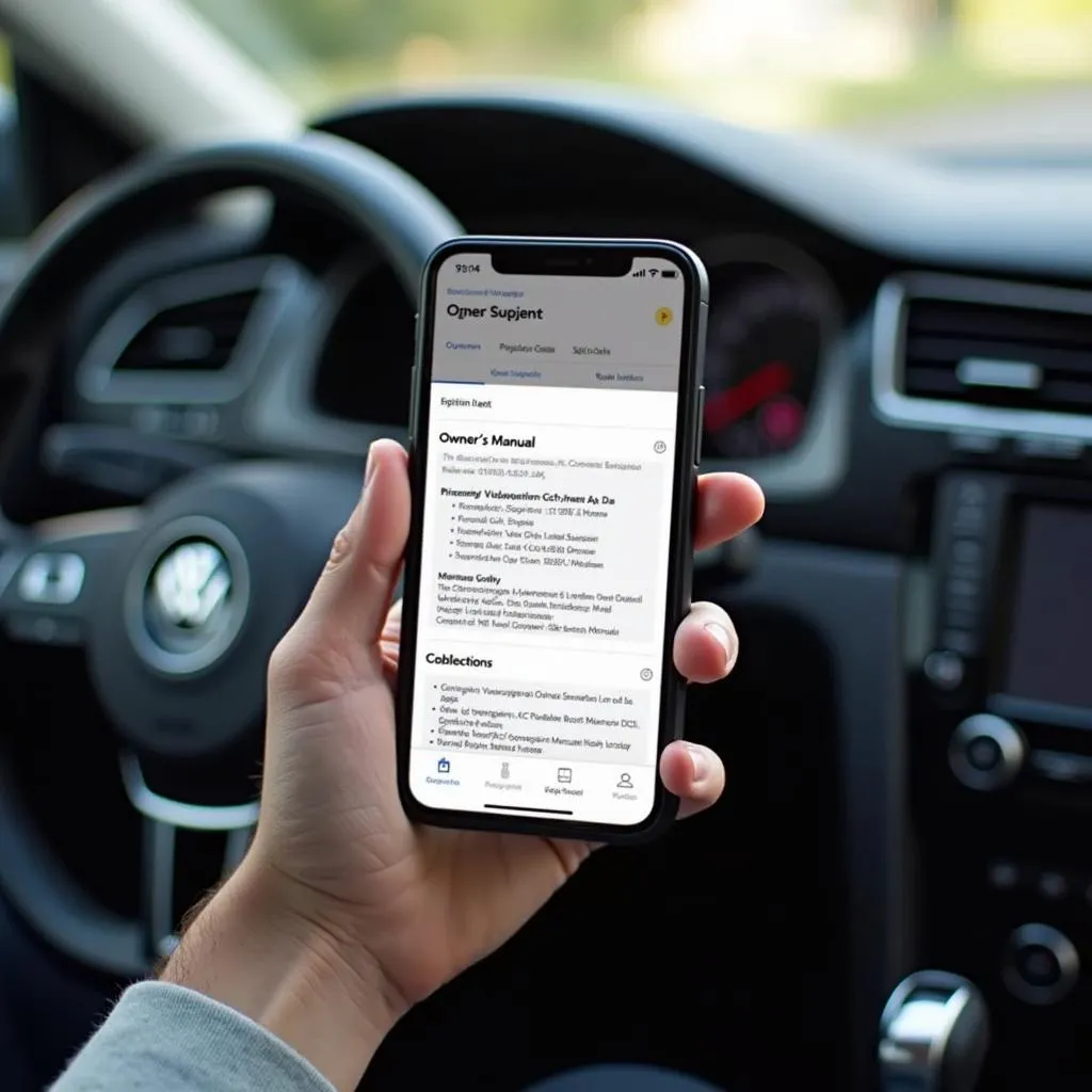 Volkswagen App mit digitaler Bedienungsanleitung