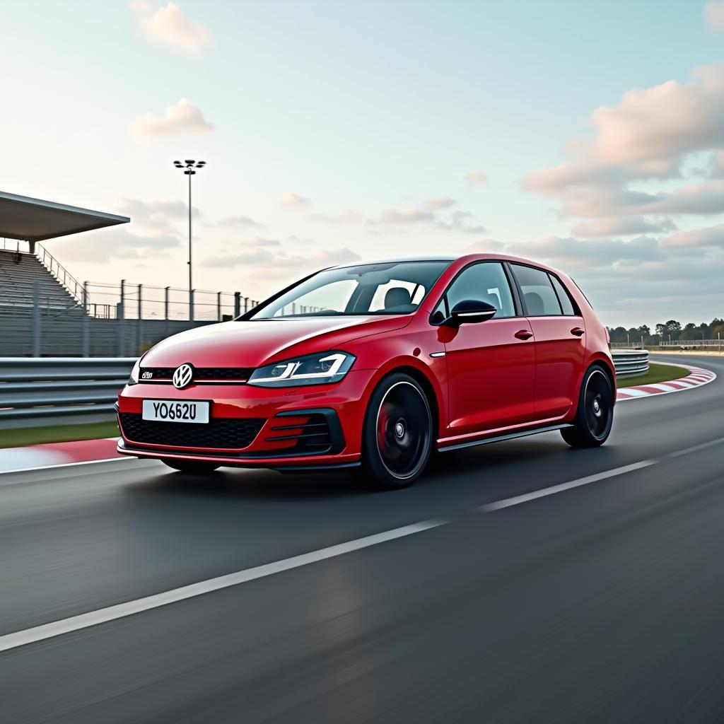 Volkswagen Golf GTI auf der Rennstrecke