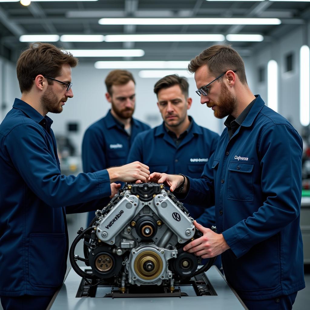 Volkswagen Ingenieure bei der Arbeit