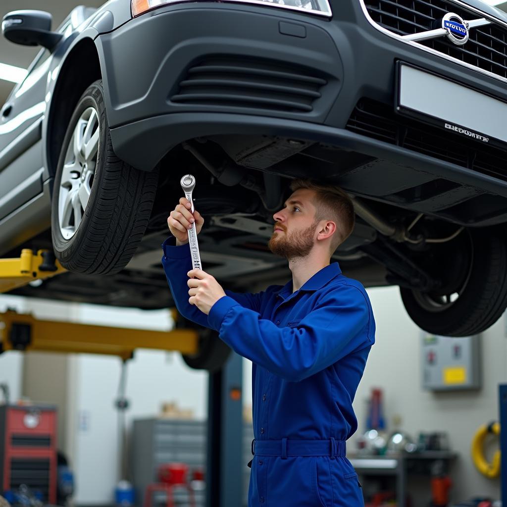 Regelmäßige Wartung in der Werkstatt sichert die Langlebigkeit Ihres Volvo Allrad Kombis.