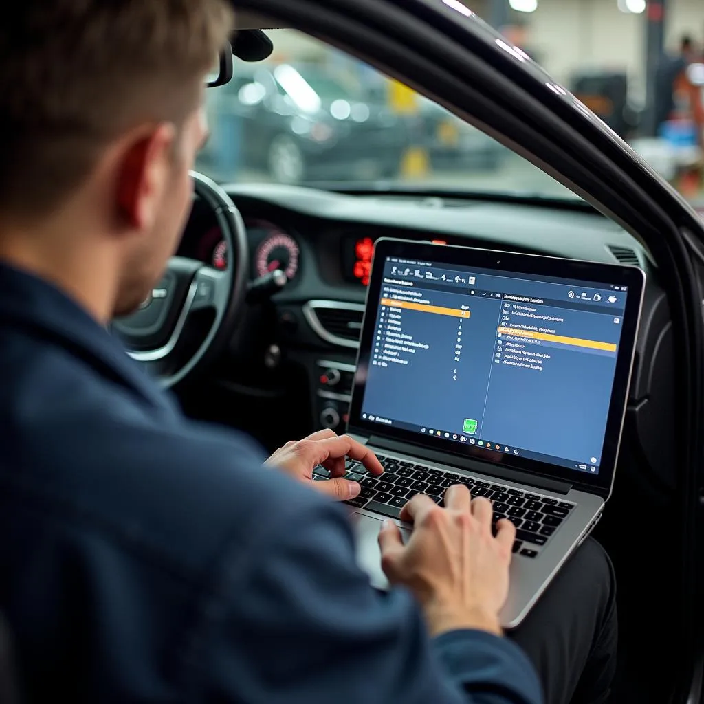 Volvo V40 2023 Diagnose am Laptop