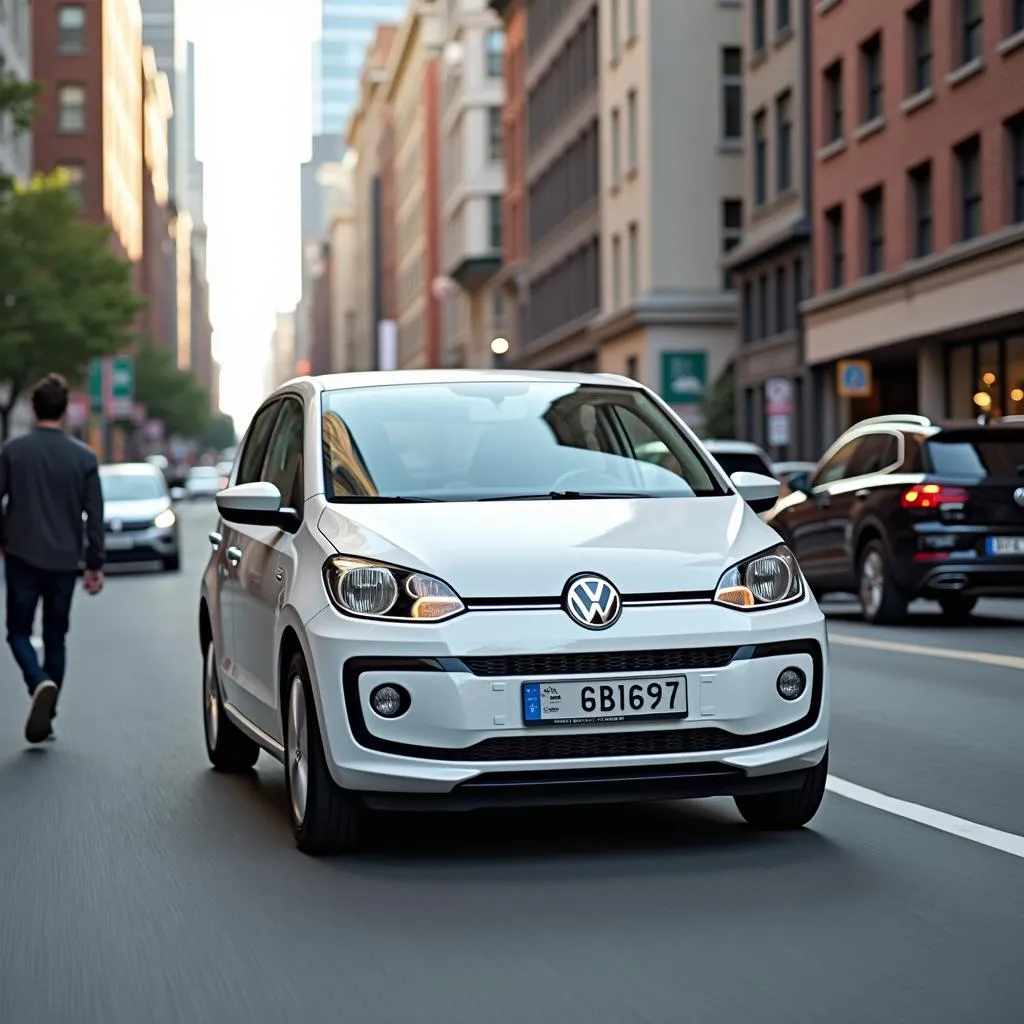 VW e-up! Probefahrt in der Stadt