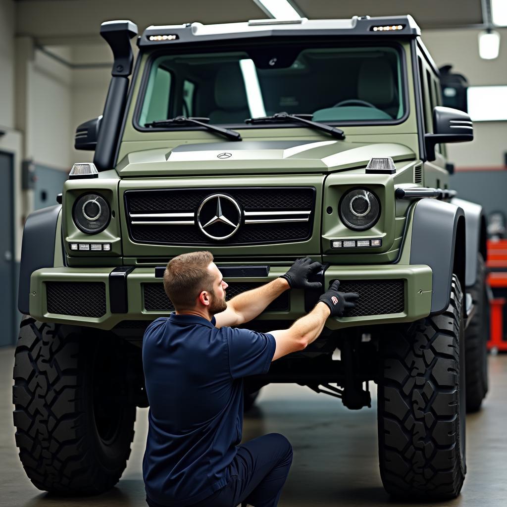 Wartung Mercedes G 6x6 Militär