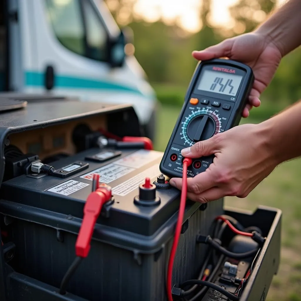 Batterietest beim Wohnmobil