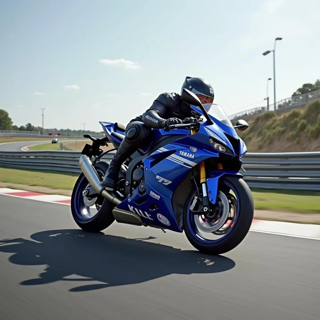 Yamaha R1 RN12 auf der Rennstrecke