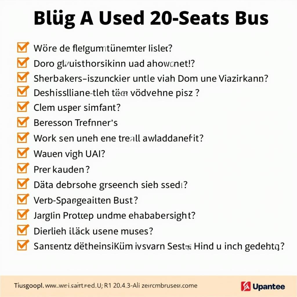 Checkliste für den Kauf eines gebrauchten 20-Sitzer-Busses