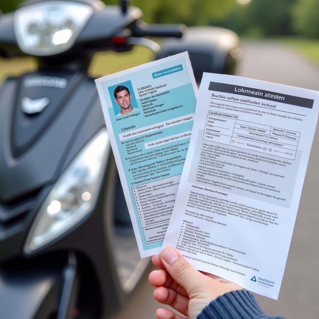 Führerschein und Versicherung für 25 km/h Roller