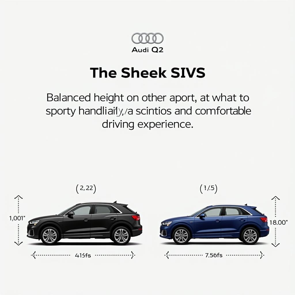 Audi Q2 Höhe im Vergleich zu anderen SUVs