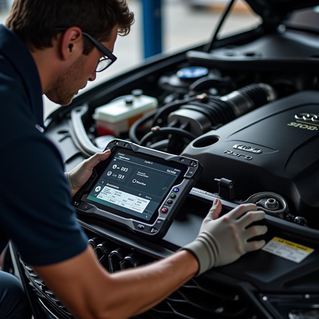 Audi RS7 4.0 TFSI Diagnose: Moderne Diagnosegeräte im Einsatz