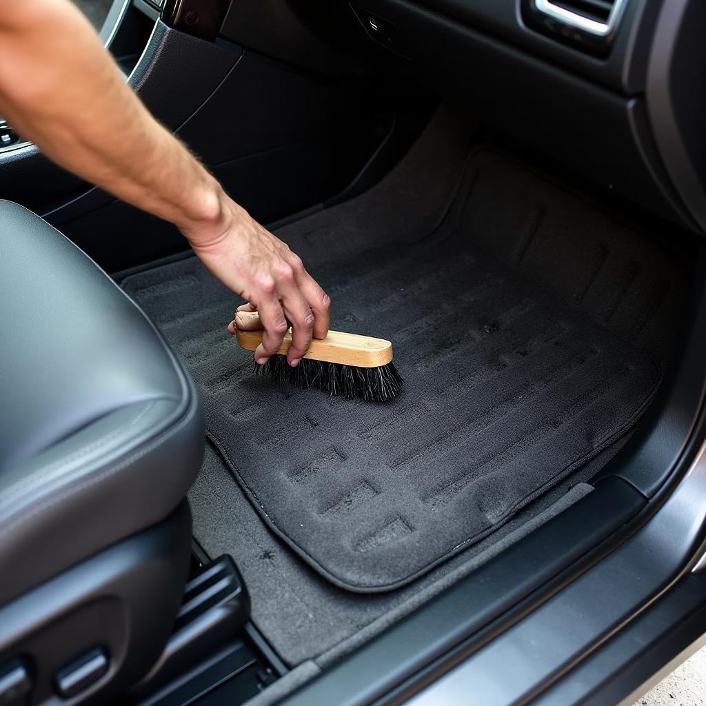 Regelmäßige Reinigung von Auto-Gummimatten ist wichtig für die Hygiene.