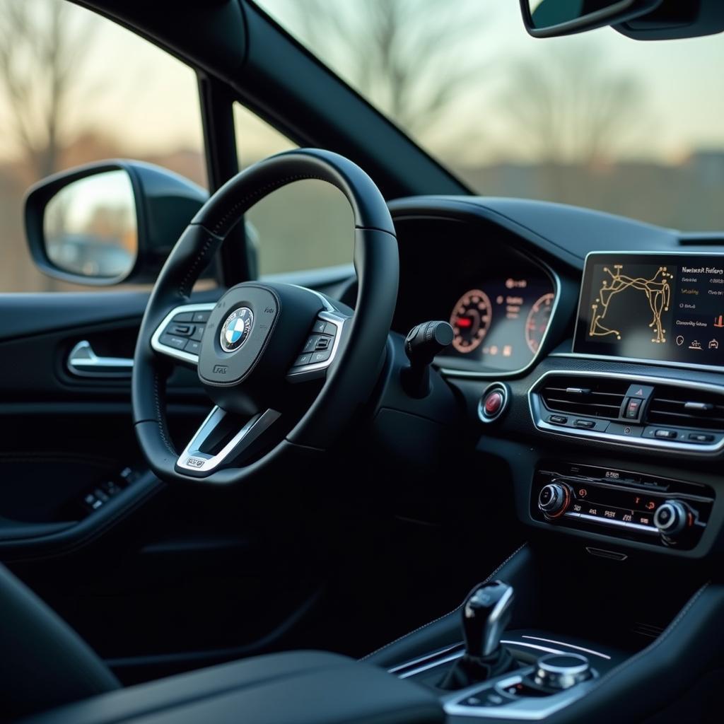 Auto Innen Beschreibung: Detailansicht des Cockpits