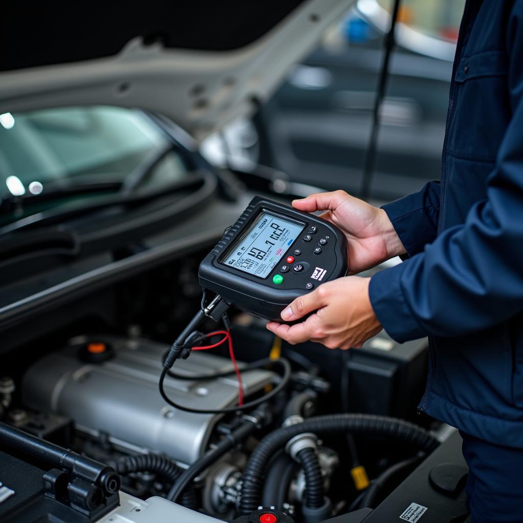 Moderne Diagnosegeräte im Autohaus Dillmann