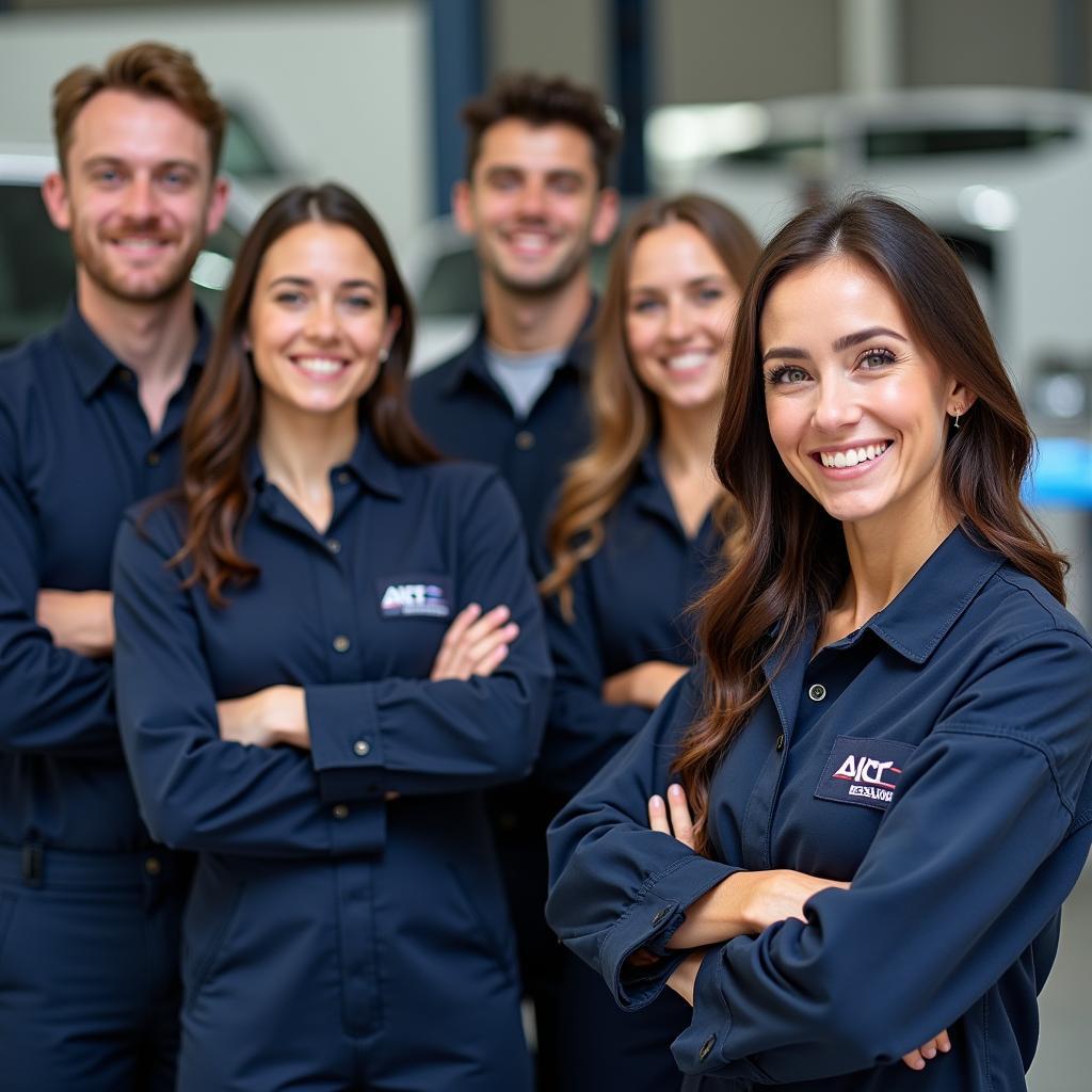 Team von Autoreparatur-Experten