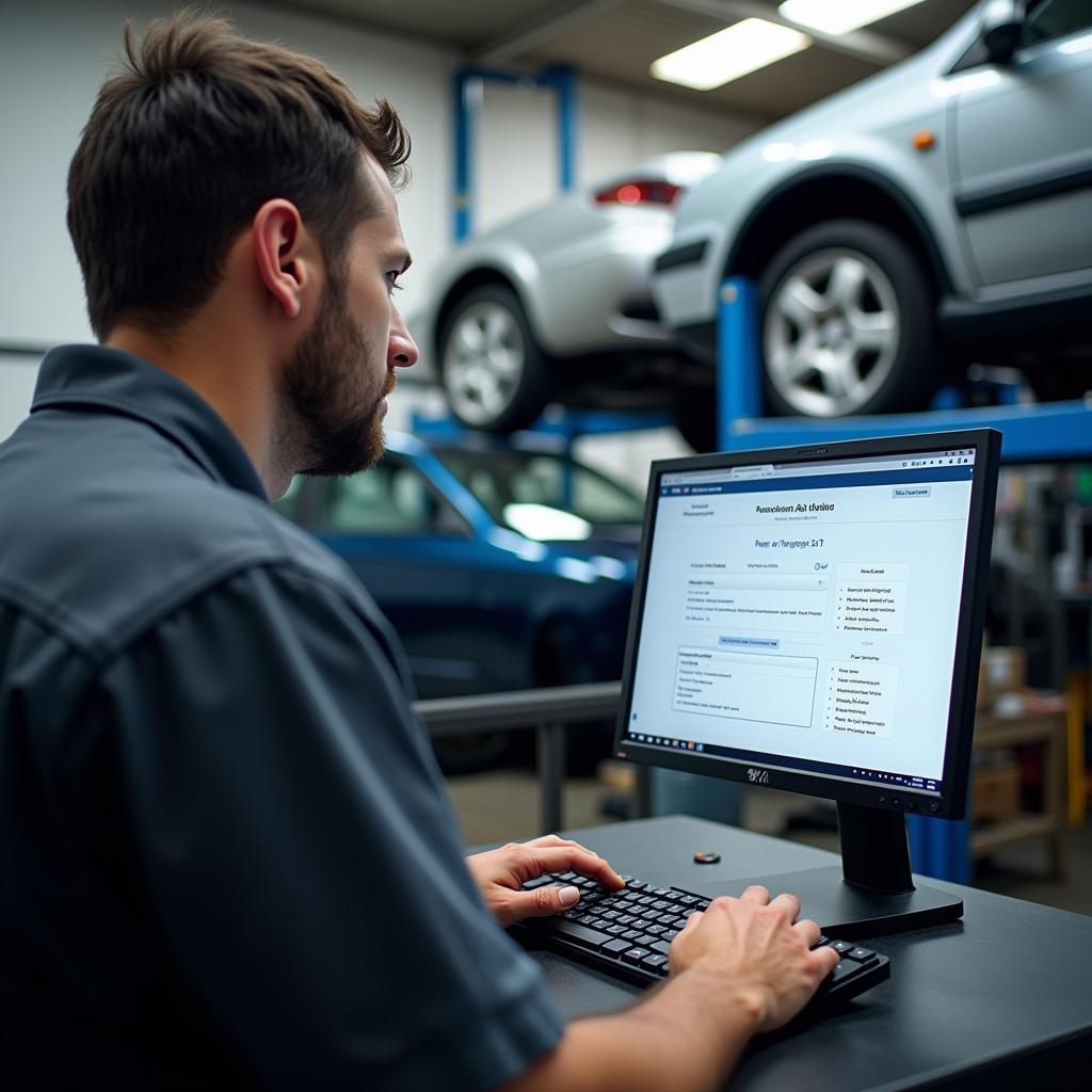 Anwendung von AXA Mail in der Kfz-Werkstatt