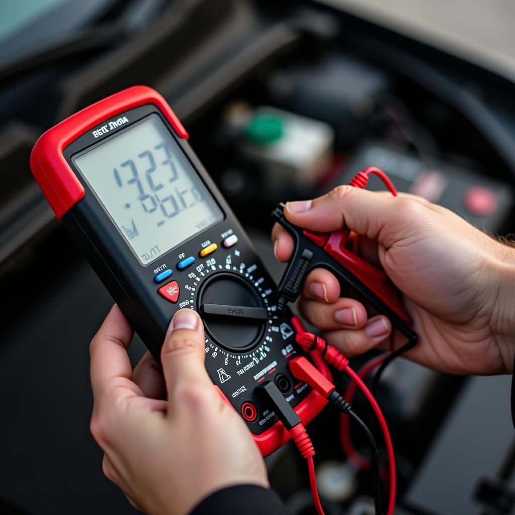 Batterietest mit einem Multimeter durchführen