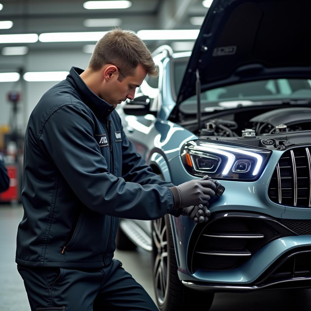 Reparatur am Benz GLE 43 AMG