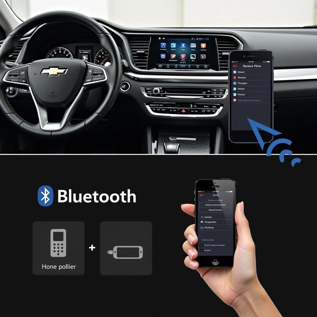 Kopplungsprozess zwischen Smartphone und Autoradio über Bluetooth