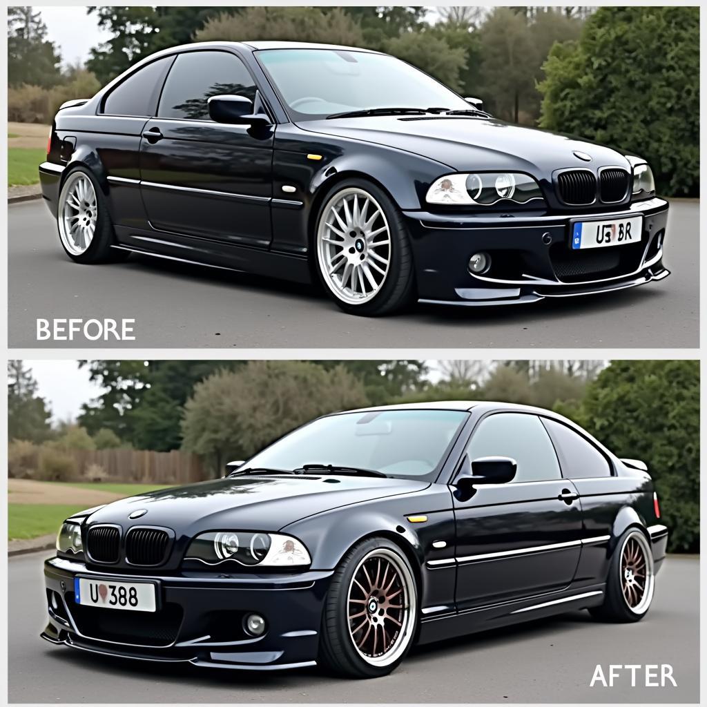 BMW E46 Optik Tuning Vorher-Nachher Vergleich