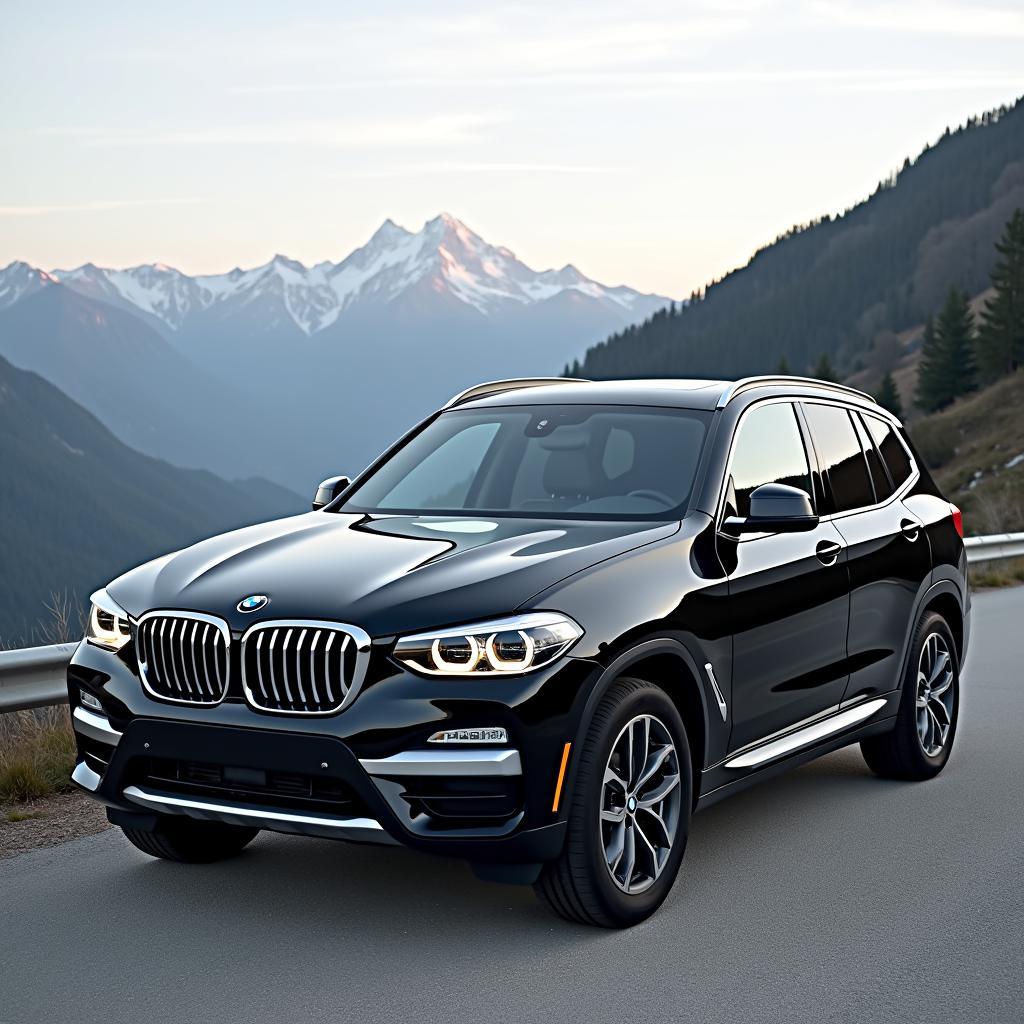 Der neue BMW X3 2024 in Saphirschwarz Metallic.