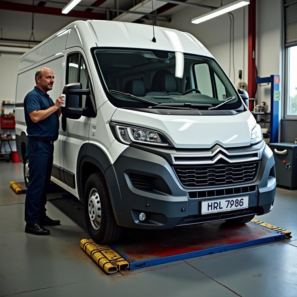 Citroen Jumper Ölwechsel in der Werkstatt