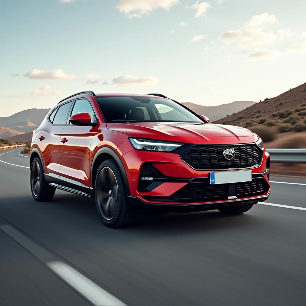 Cupra Ateca in dynamischer Fahrt auf der Straße