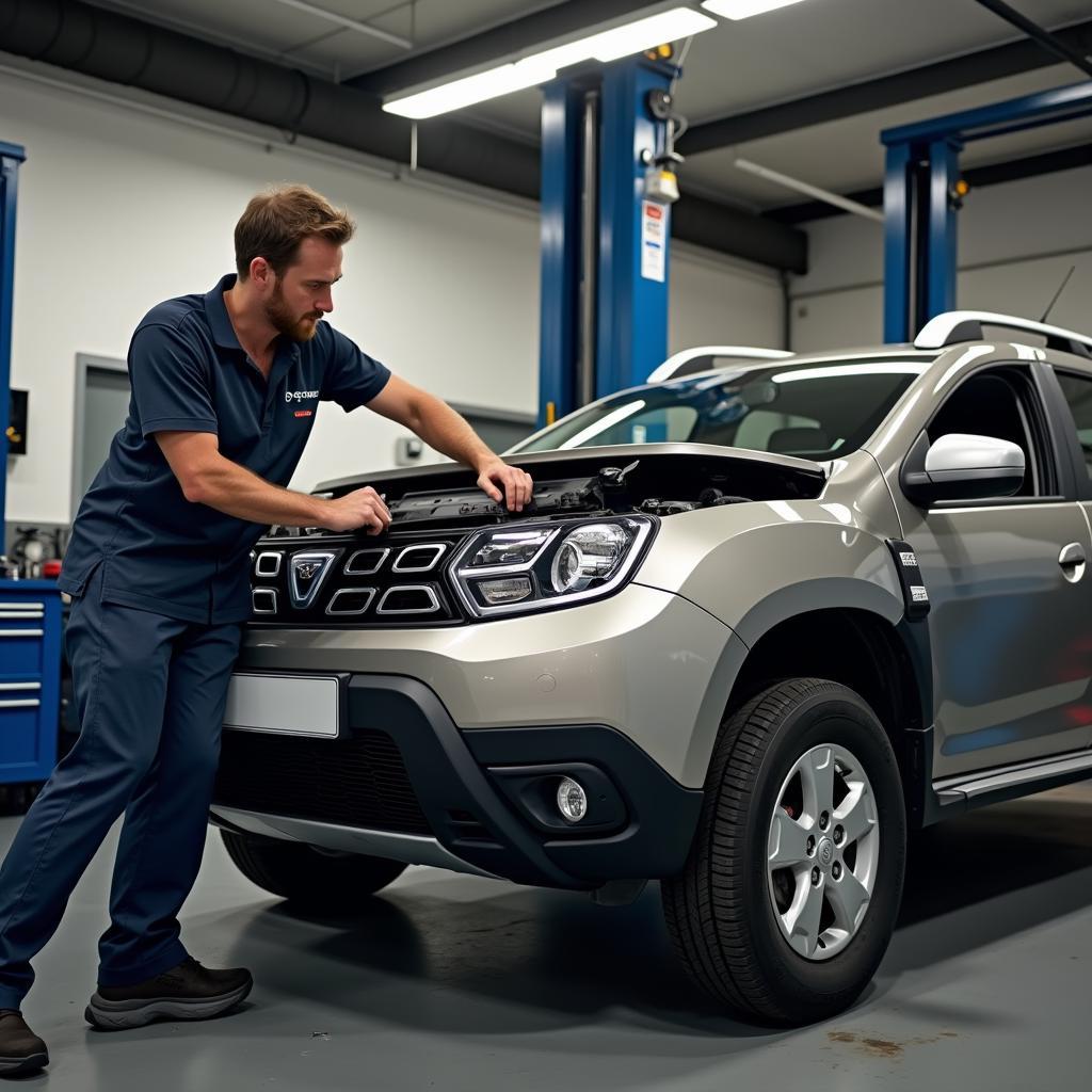 Dacia Duster 4x4 Automatik in der Werkstatt