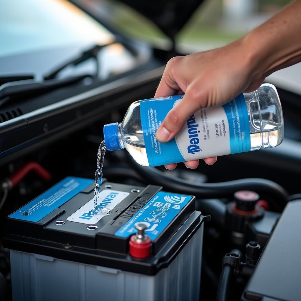 Destilliertes Wasser für die Autobatterie bei Penny