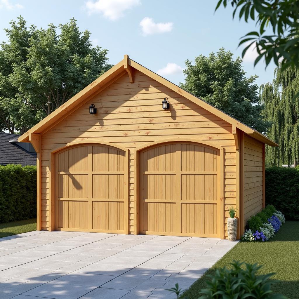 Doppelfertiggarage aus Holz