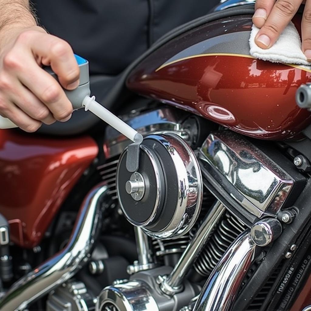 Reinigung der Drosselklappe am Motorrad