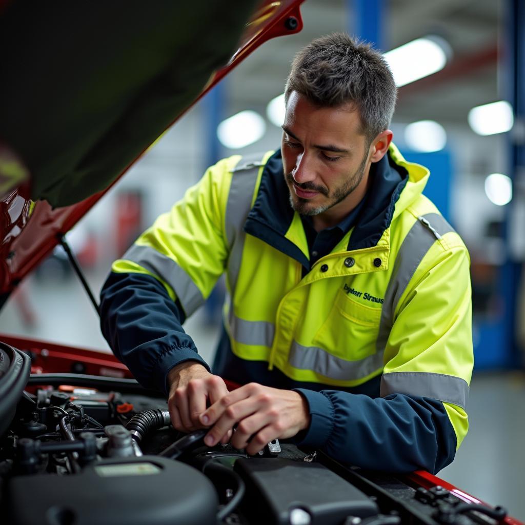 Engelbert Strauss Warnchutzjacke für Automechaniker