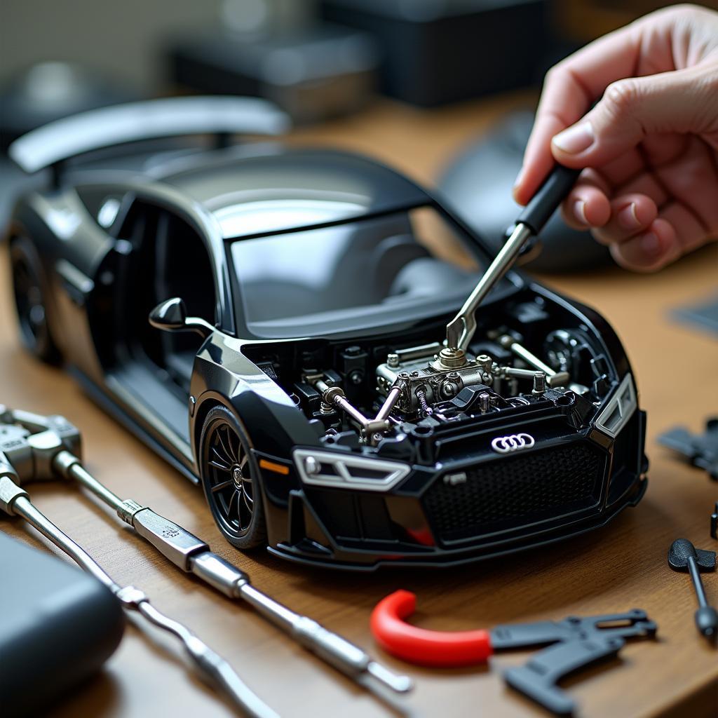 Reparatur eines ferngesteuerten Audi R8