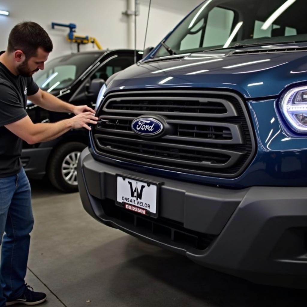 Ford Transit Custom Raptor Grill Montage