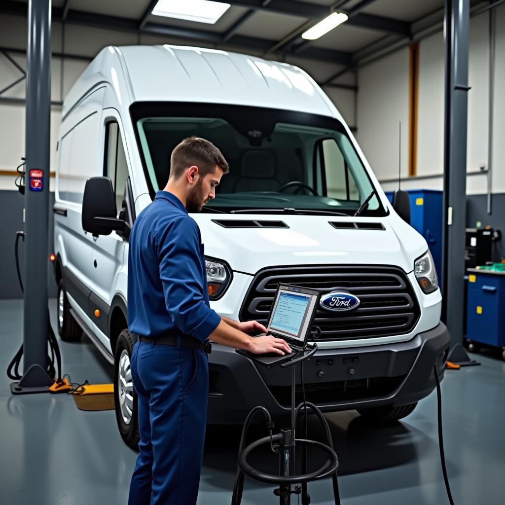 Ford Transit Diagnose in der Werkstatt