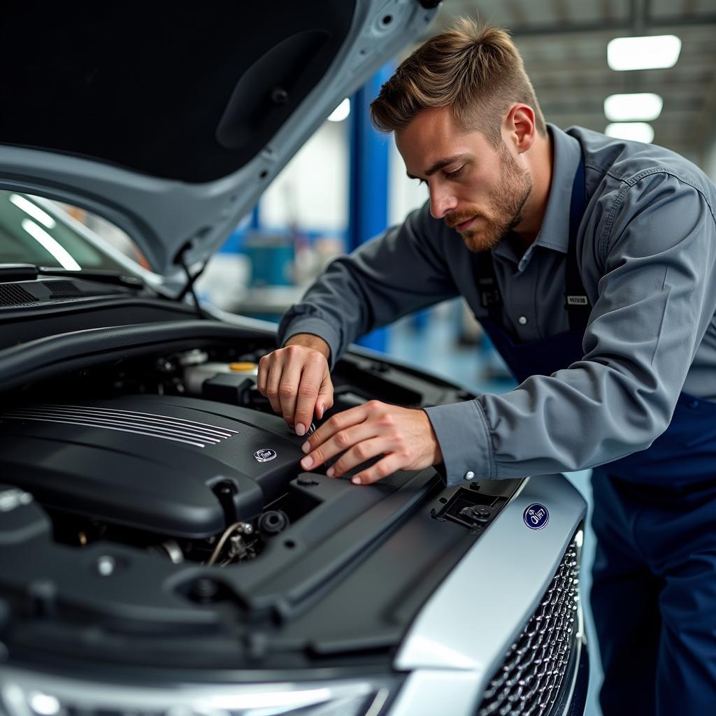 Ford Vignale Gebrauchte Motorraum: Überprüfung des Motorraums auf Anzeichen von Schäden oder Undichtigkeiten.