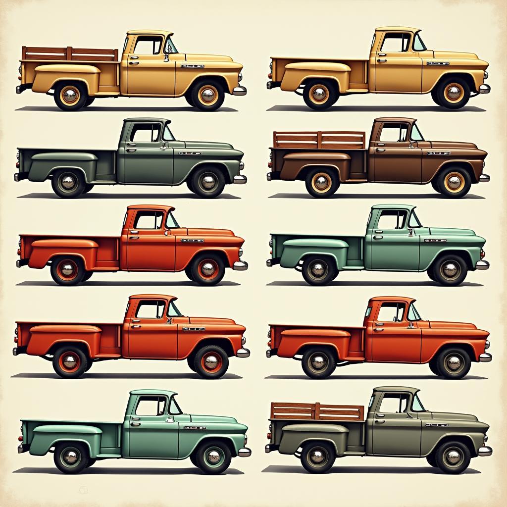 GMC Oldtimer Pick-up Modelle der 1950er und 1960er Jahre