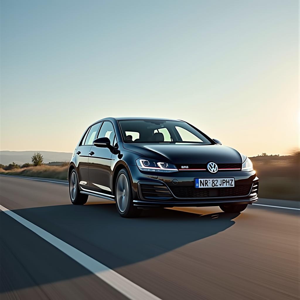 Golf 7 fährt auf der Straße