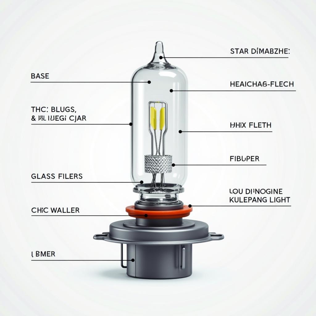 Aufbau einer H7 Scheinwerfer Birne