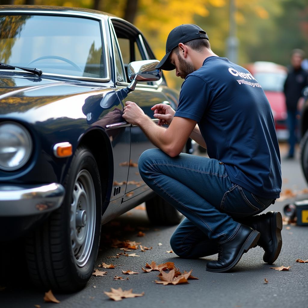 Auto Inspektion vor dem Hannover Cruising