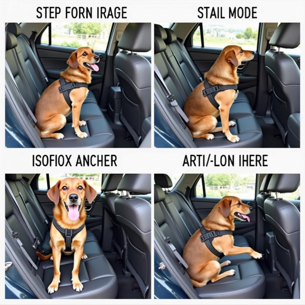 Hunde Sicherheitsgurt Isofix Montage