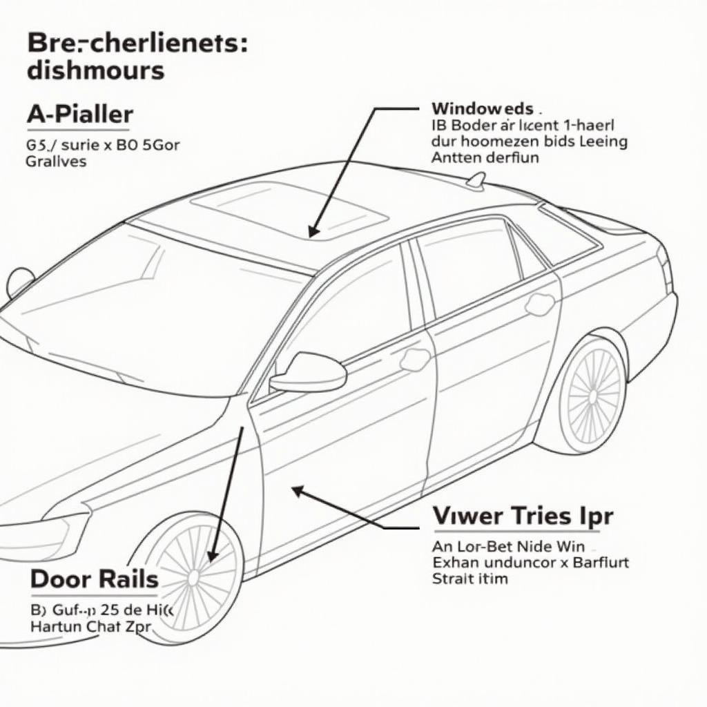 Detailansicht der Karosserieteile eines Autos