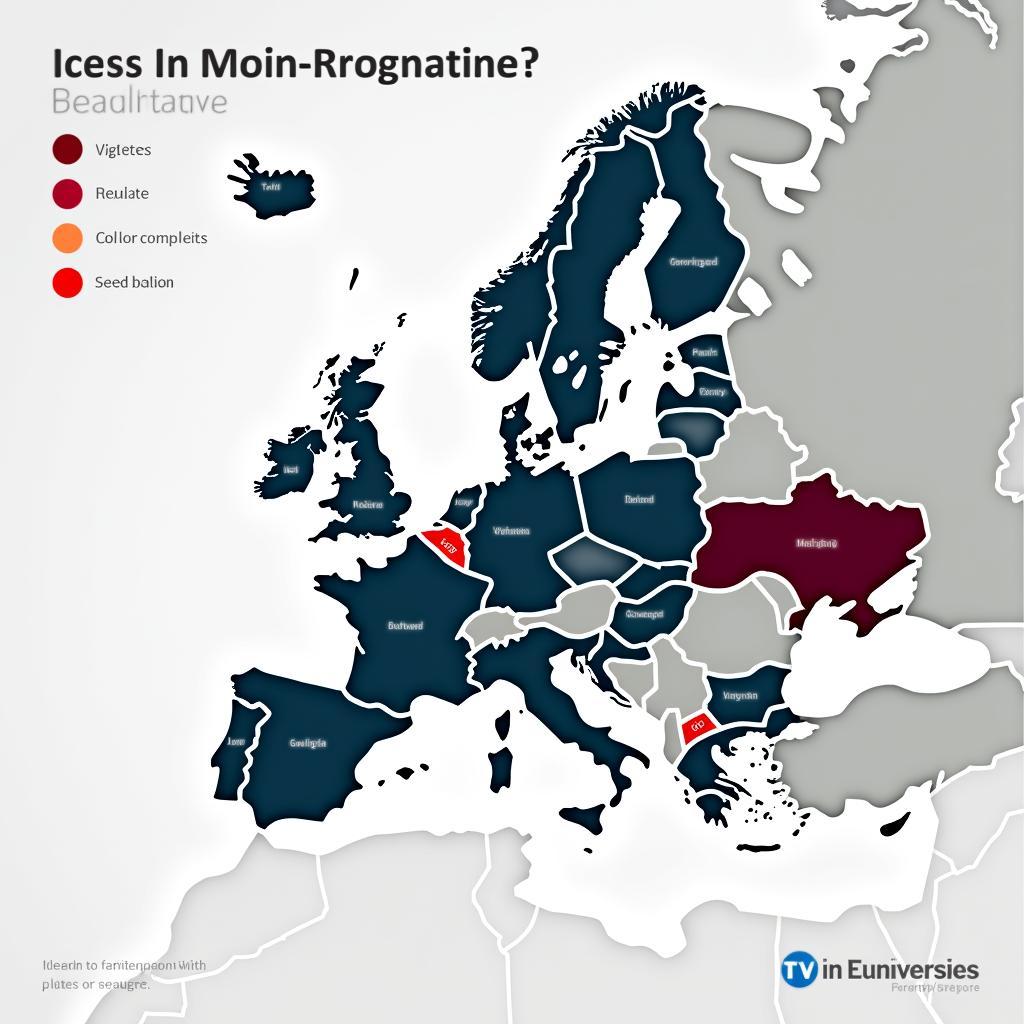 Übersichtskarte mit den Verkehrsregeln für Kennzeichen in verschiedenen EU-Ländern