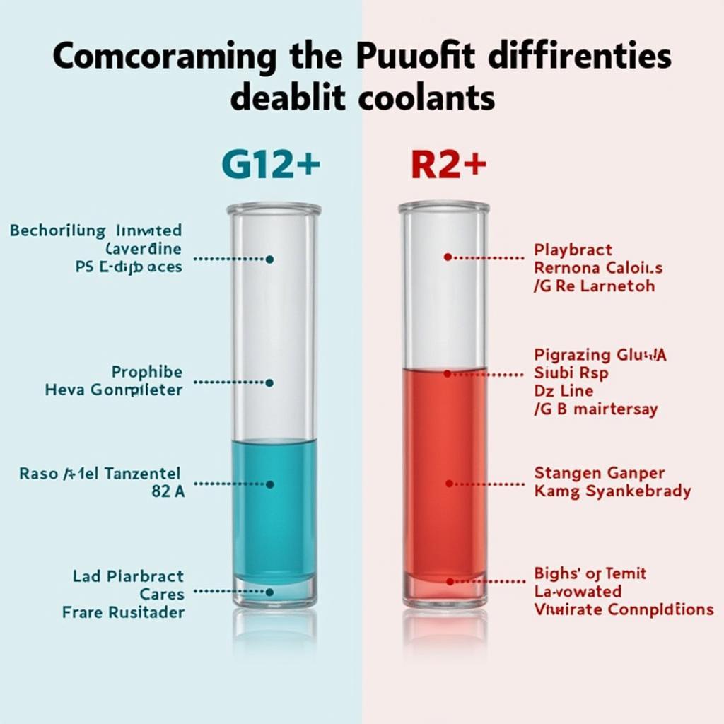 Vergleich von G12+ und R12+ Kühlmittel