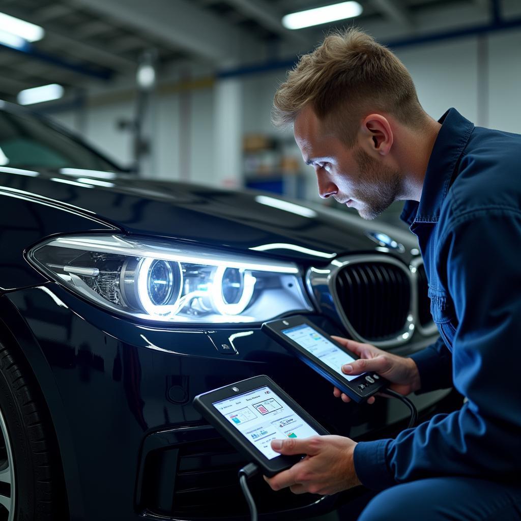 BMW Laser Scheinwerfer Wartung