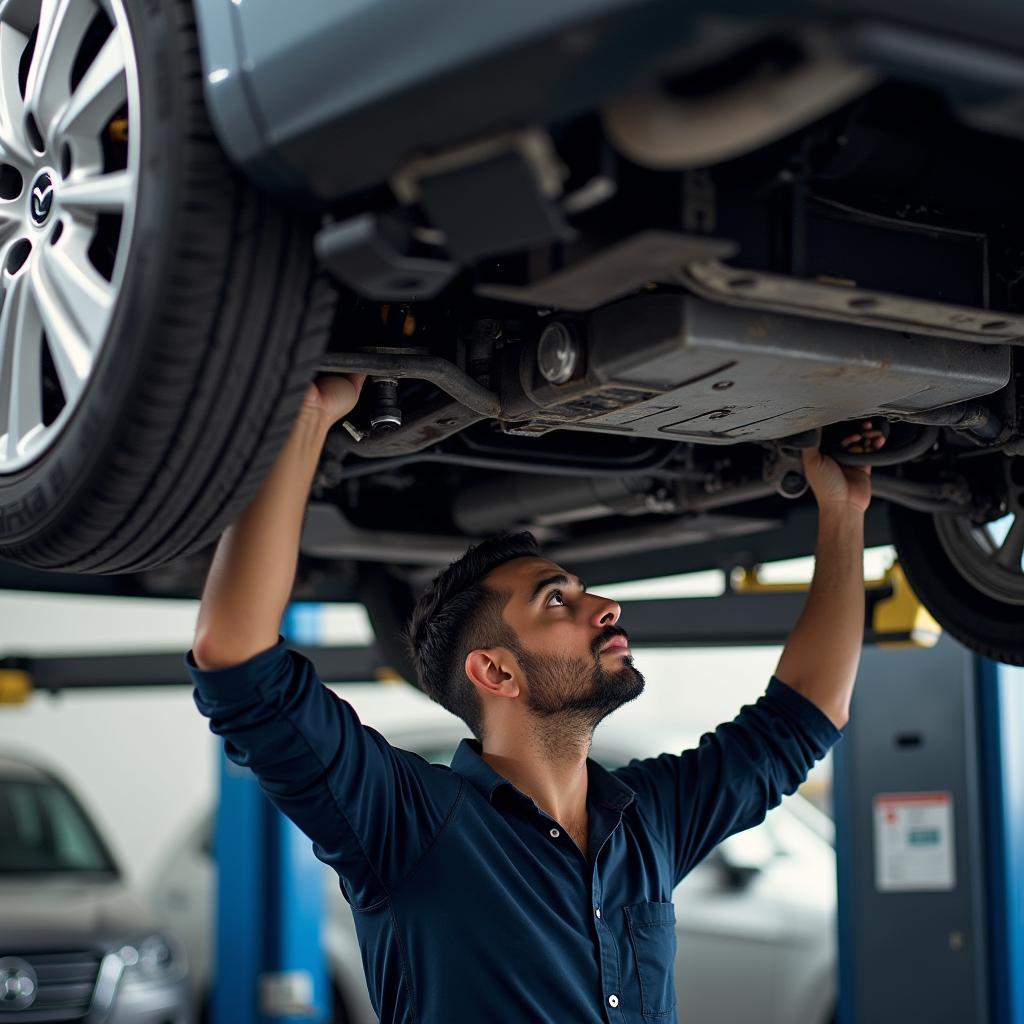 Reparatur am Mazda 3 Machine Grey